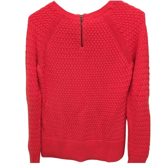 American Eagle Neon Pink Open Knit Wide Neck Raglan Sleeve Sweater Size Small - Picture 2 of 7